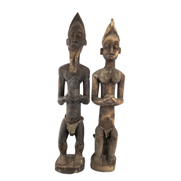 Bambara Tribal Statues Man and Woman