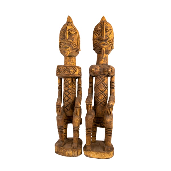 Old Dogon Tribal Statues Man and Woman